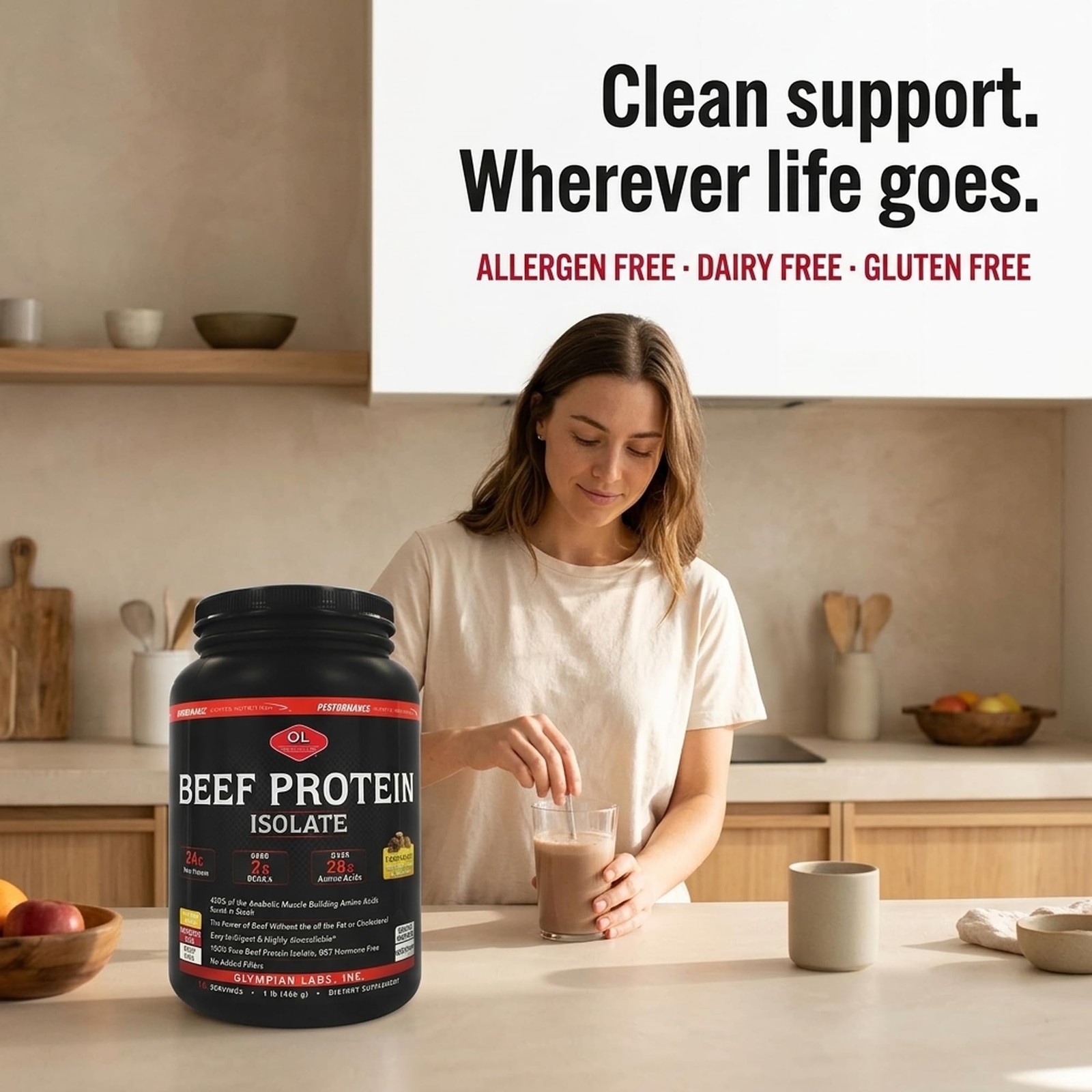 Olympian Labs Beef Protein 1lb Chocolate