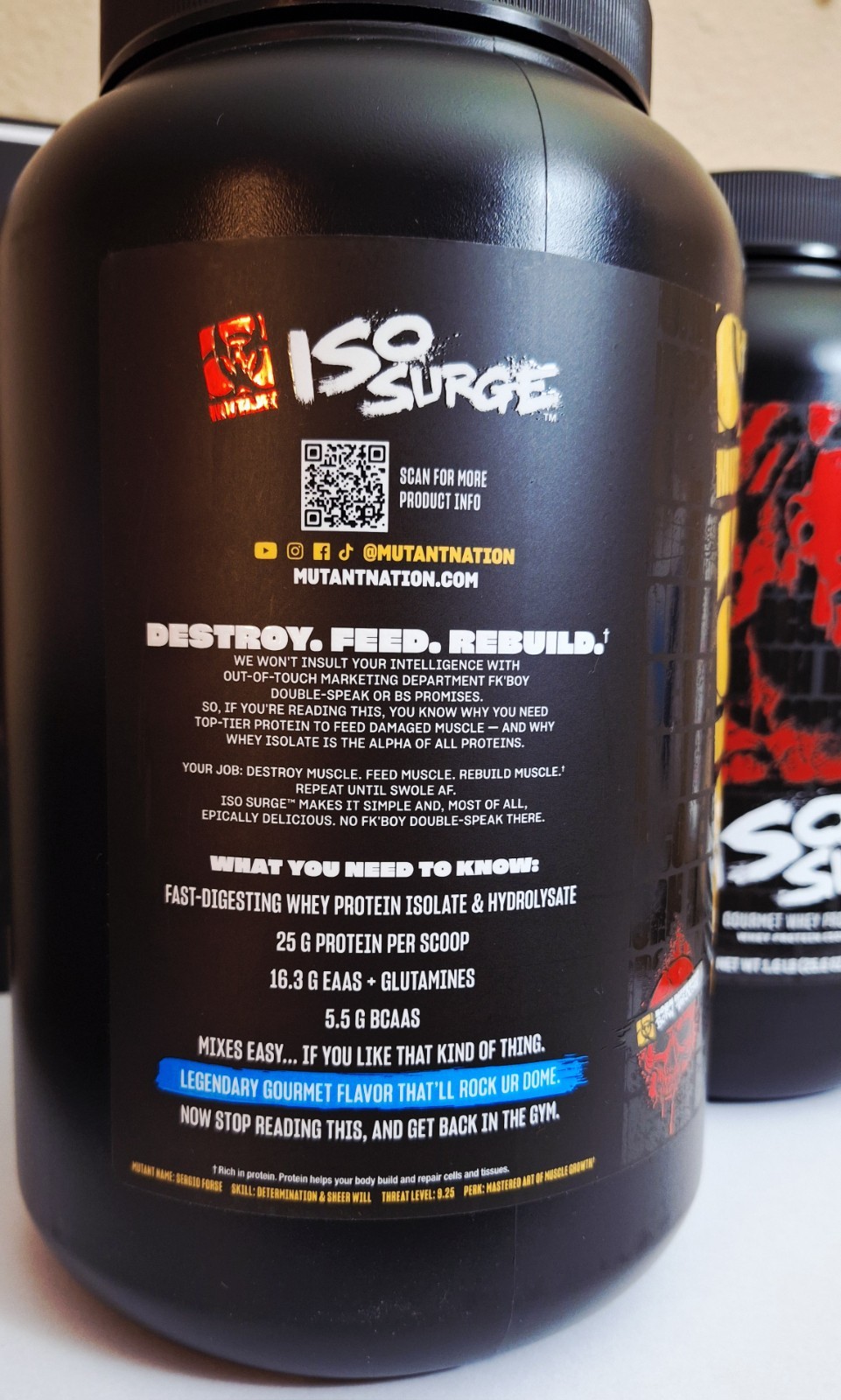 Mutant ISO Surge Gourmet Whey Isolate, Vanilla Ice Cream🍦23 Servings, 01/2028✨️