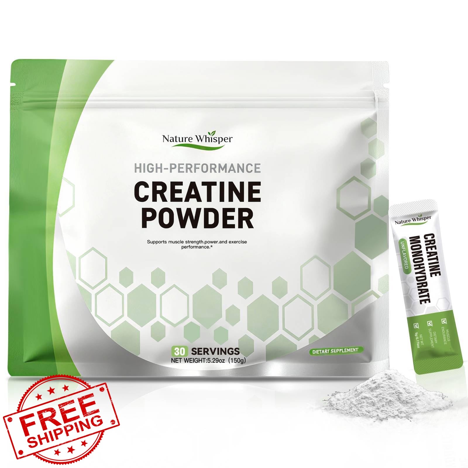 Nature Whisper 5.29oz Creatine Monohydrate Powder