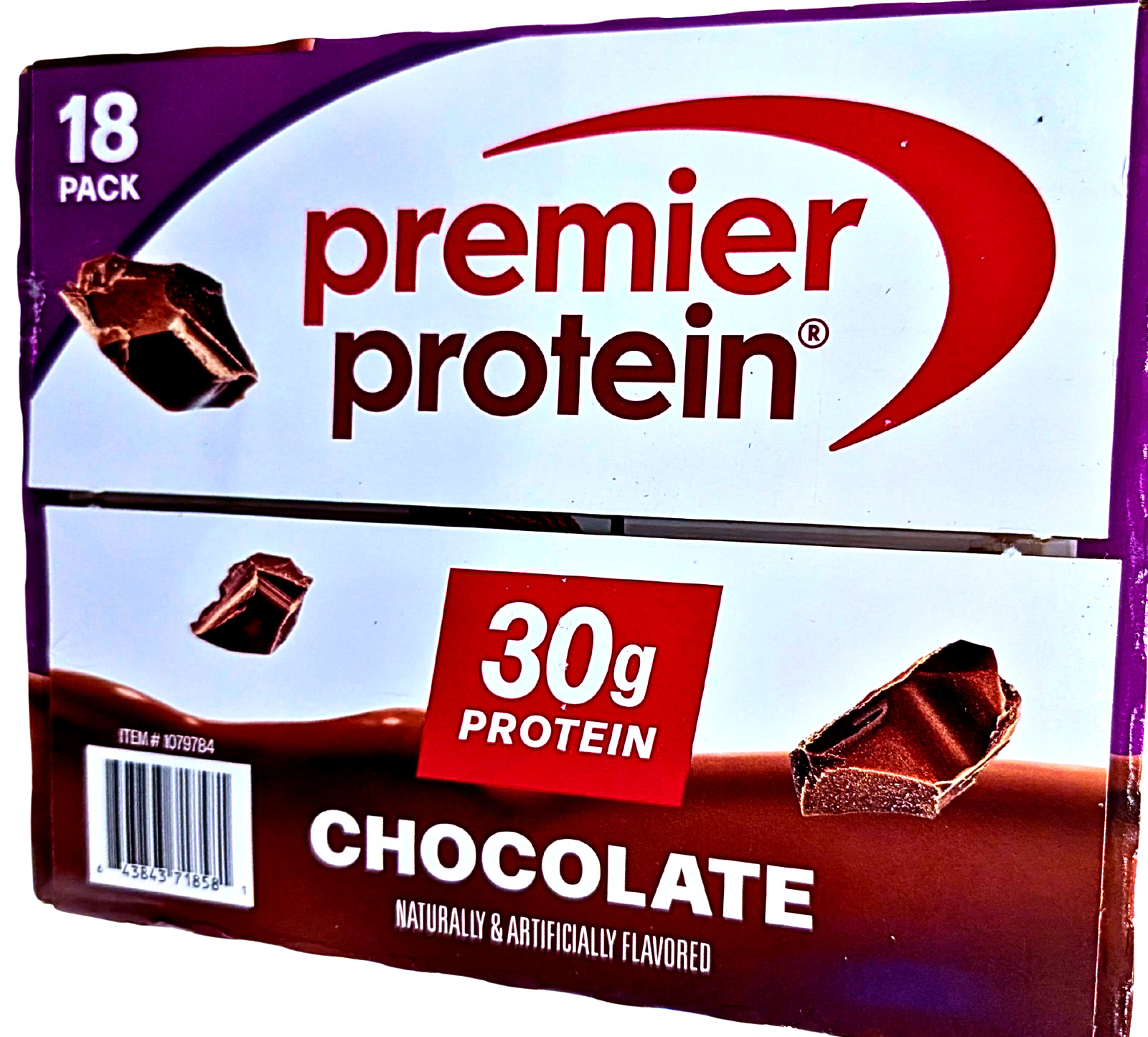Premier 30g Plus High Protein Shake Chocolate 18 Ct x 11 Fl Oz 10/26 EXP 12/2026