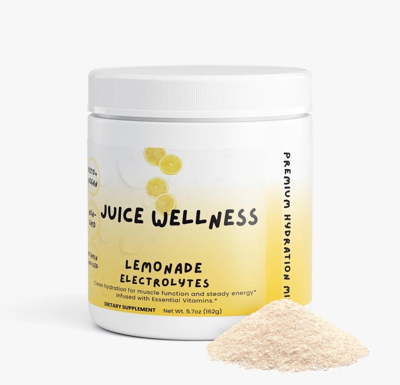 JUICE ELECTROLYTES Lemonade-zero sugar, Keto, non-GMO, B Vitamins