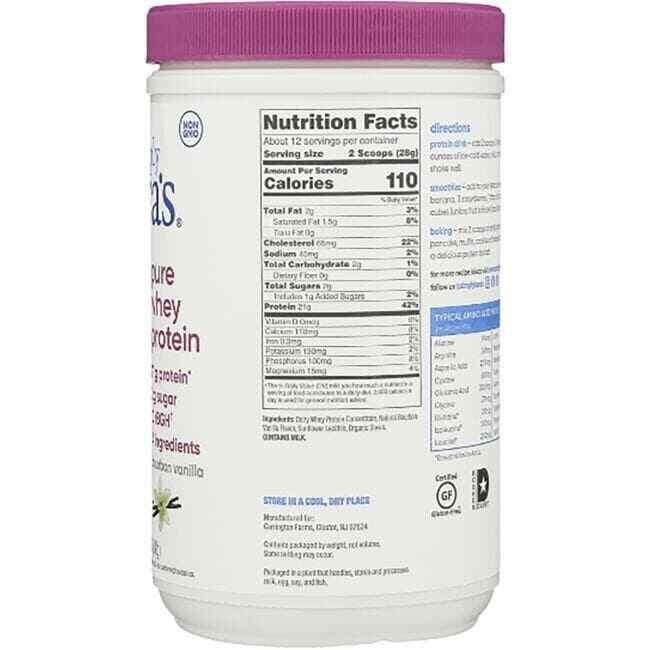 Teras Whey Grass Fed Simply Pure Whey Protein Bourbon Vanilla Flavor 12 Ounces