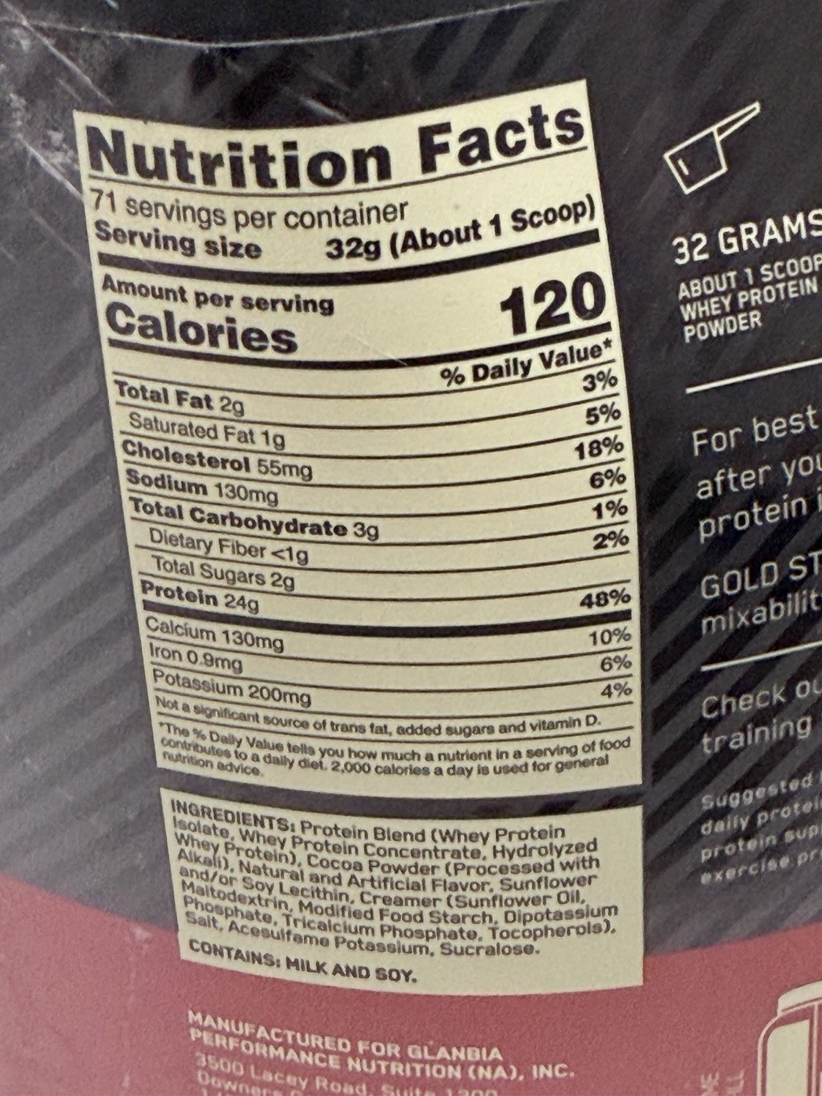 Optimum Nutrition 100% Whey Protein Powder Extreme Milk Choc NEW dented exp12/26