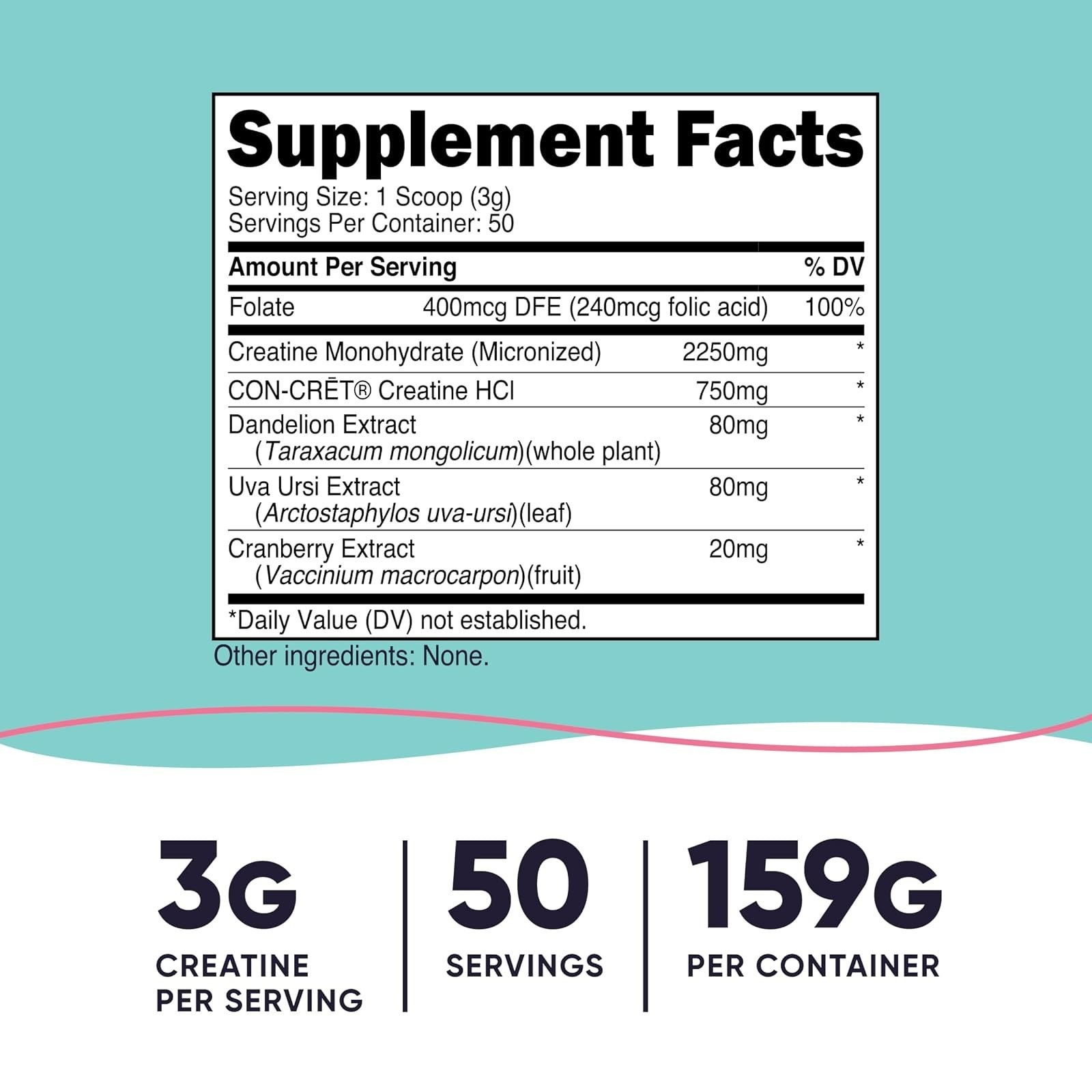 Nutricost Creatine Monohydrate Powder for Women 50 Servings Unflavored