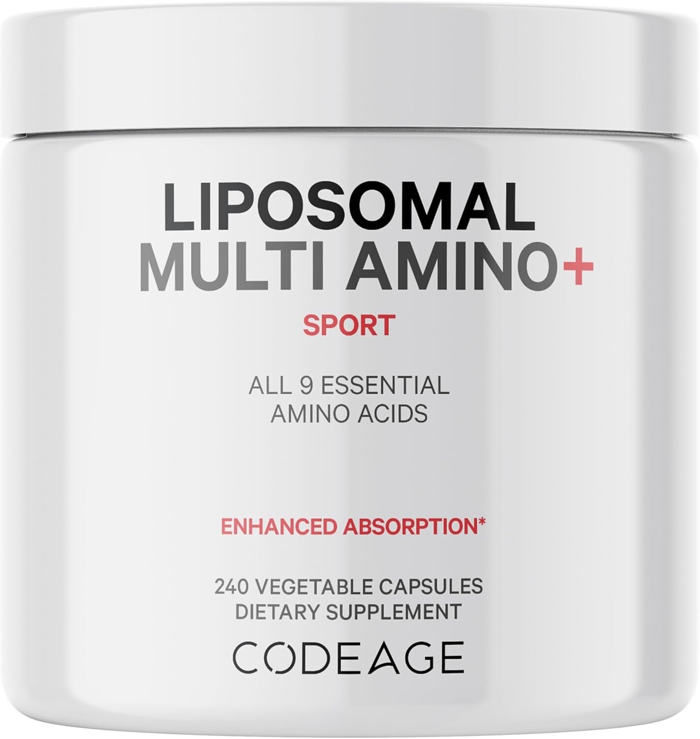 Multi Amino+ BCAA & EAA Supplement, 9 Essential Amino Acids, Liposomal Delivery
