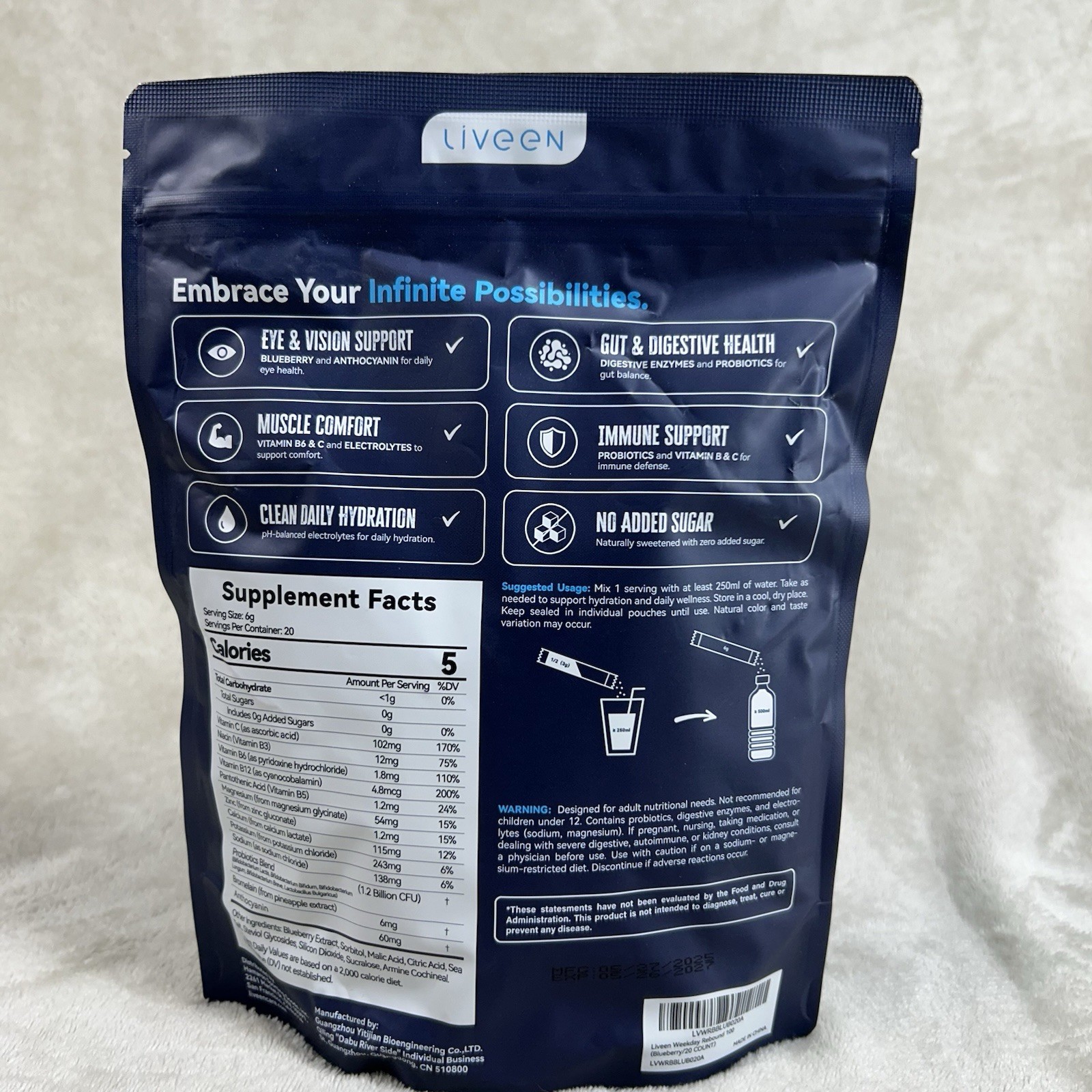 Rebound 100 Hydration + Nutrition Electrolyte Mix Breathe Sip Reset 20 Servings