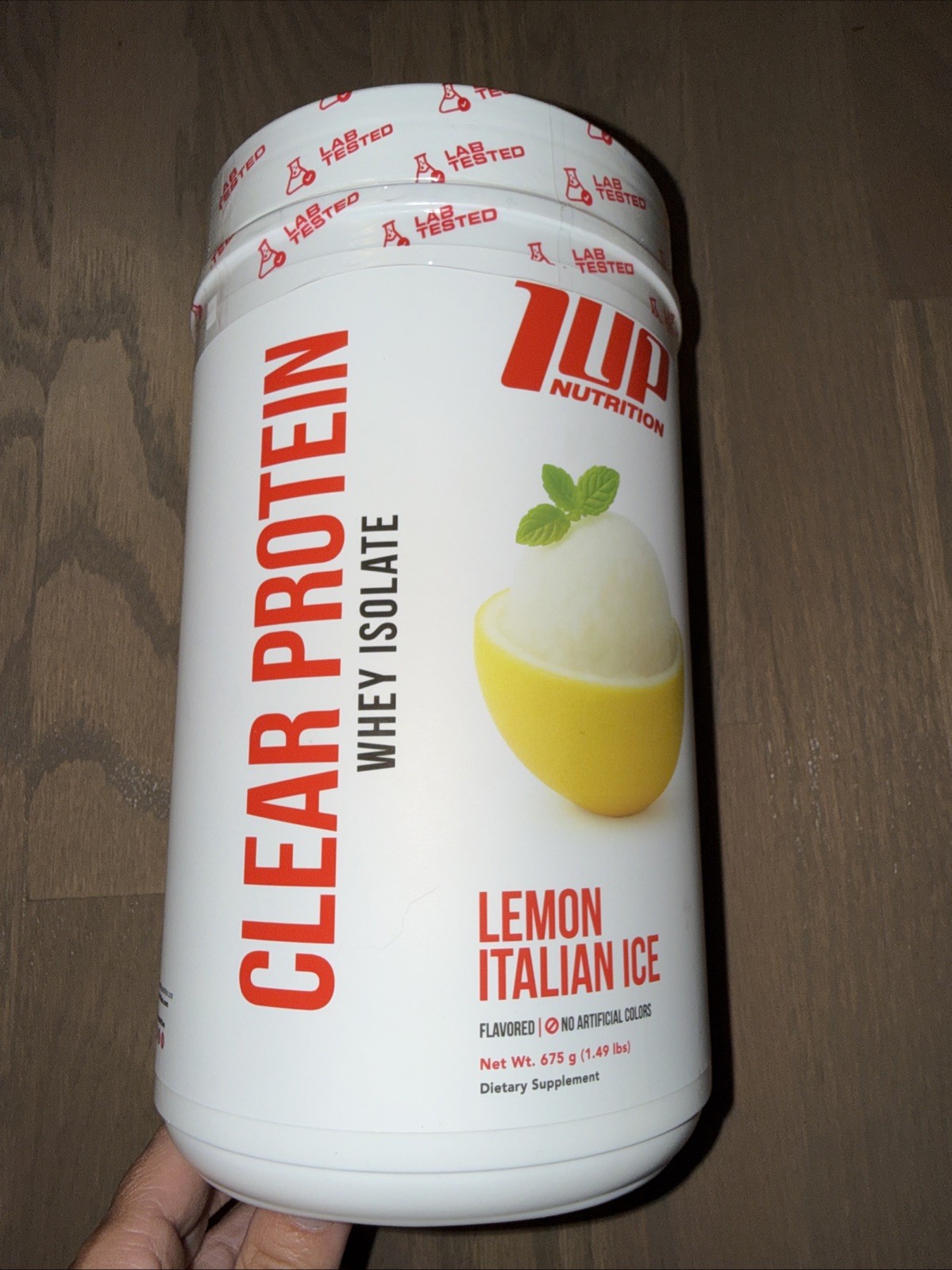 1UP Nutrition Whey Protein Isolate Powder Lemon Italian Ice – 1.49 lbs