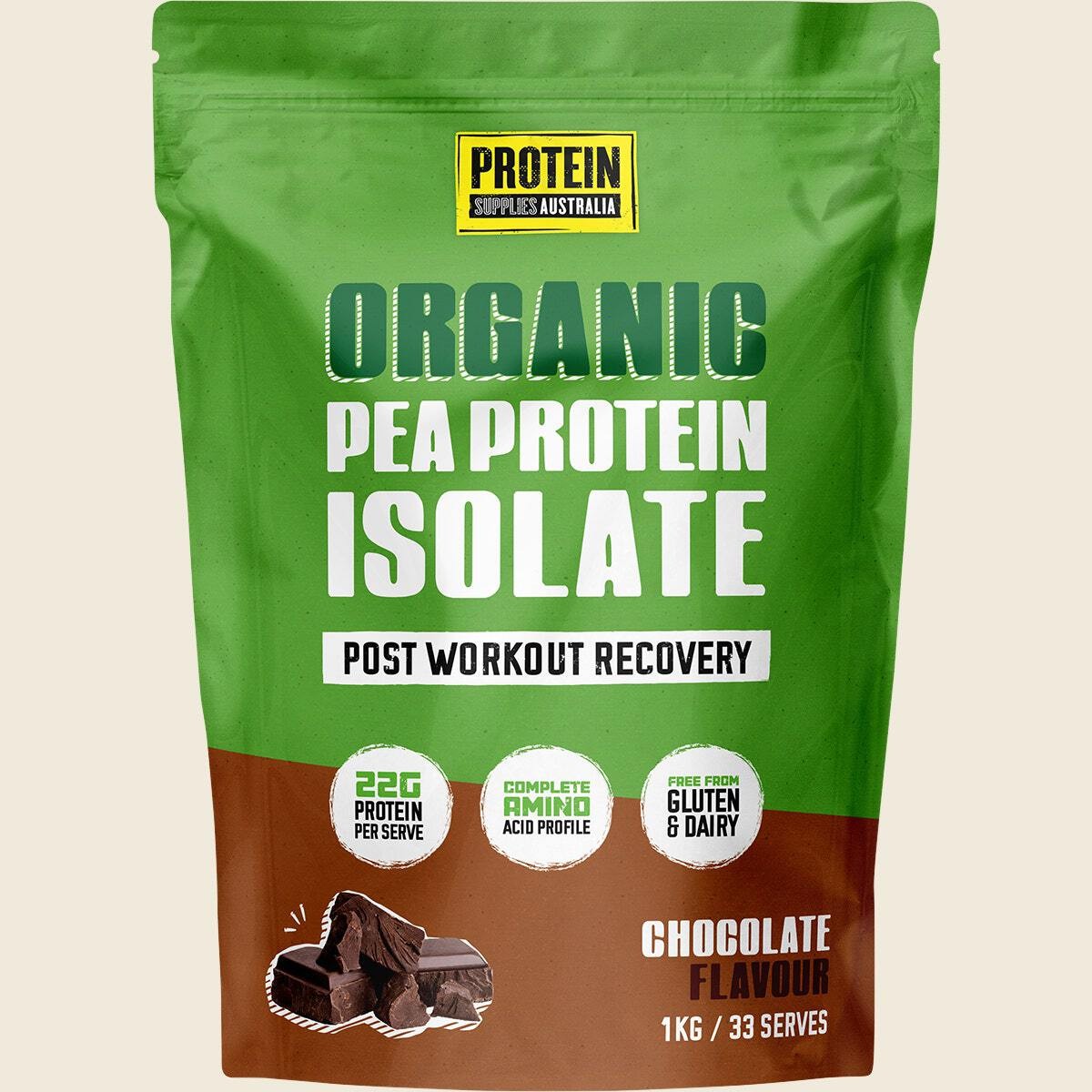 Protein Supplies Australia Pea Protein Isolate Chocolate 1kg