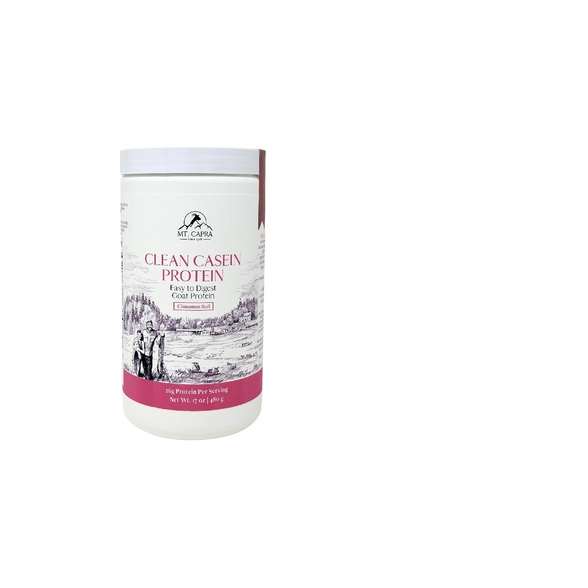 Mt. Capra Clean Casein Protein Powder Slow-Digesting A2 Goat Milk Protein 26G