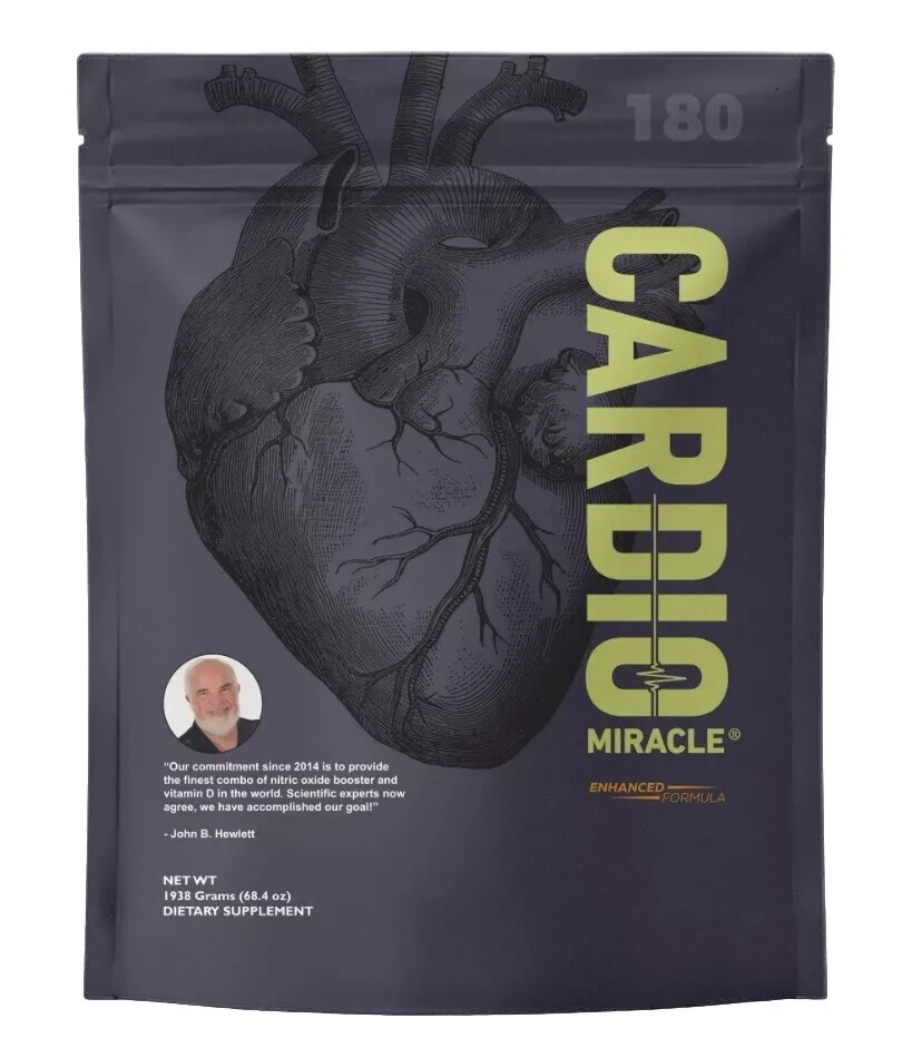 Mega Bag 180 SERVINGS Cardio Miracle Complete Nitric Oxide Solution Exp 1/2027