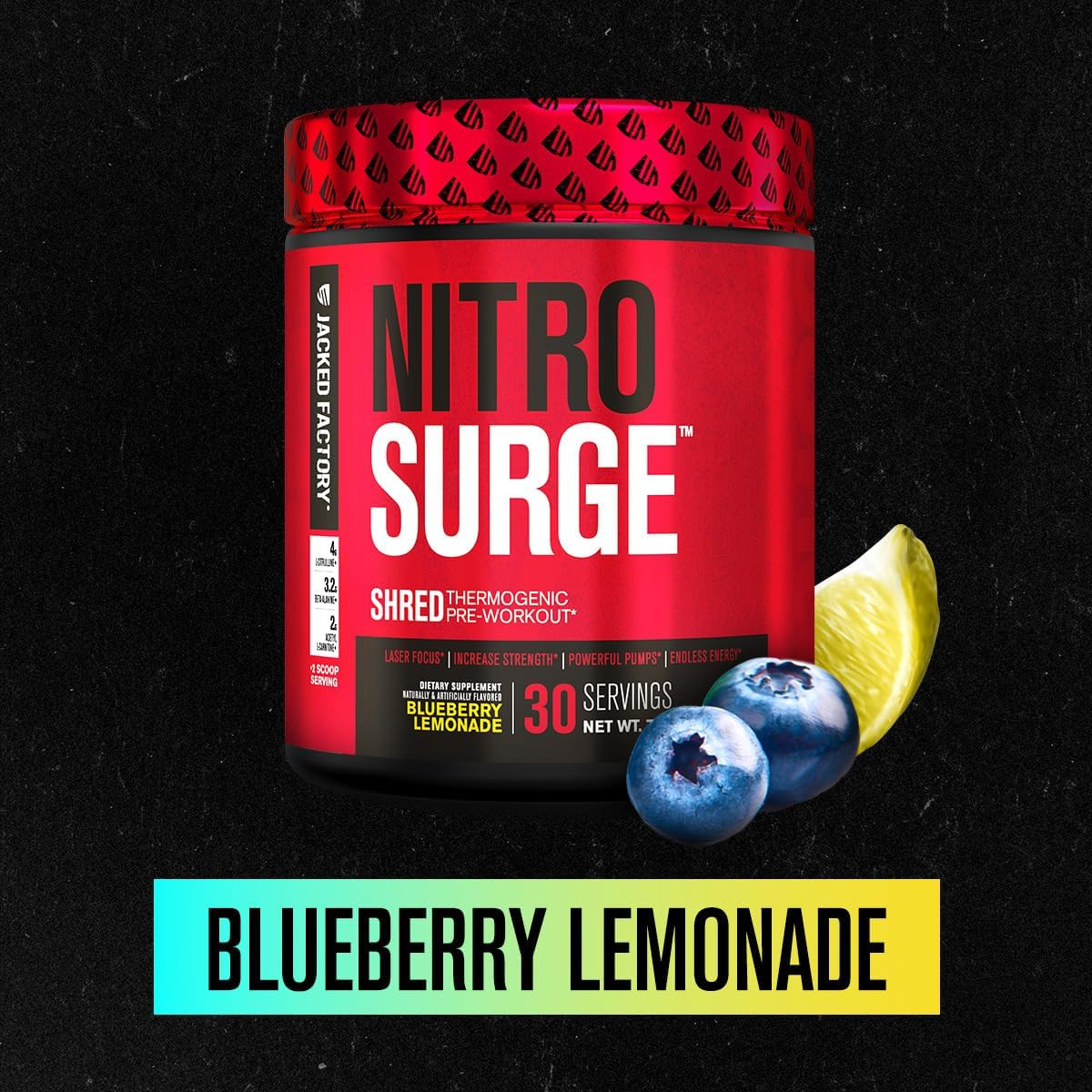 NITROSURGE Shred Pre Workout Supplement – Energy Booster, Instant Strength Ga…