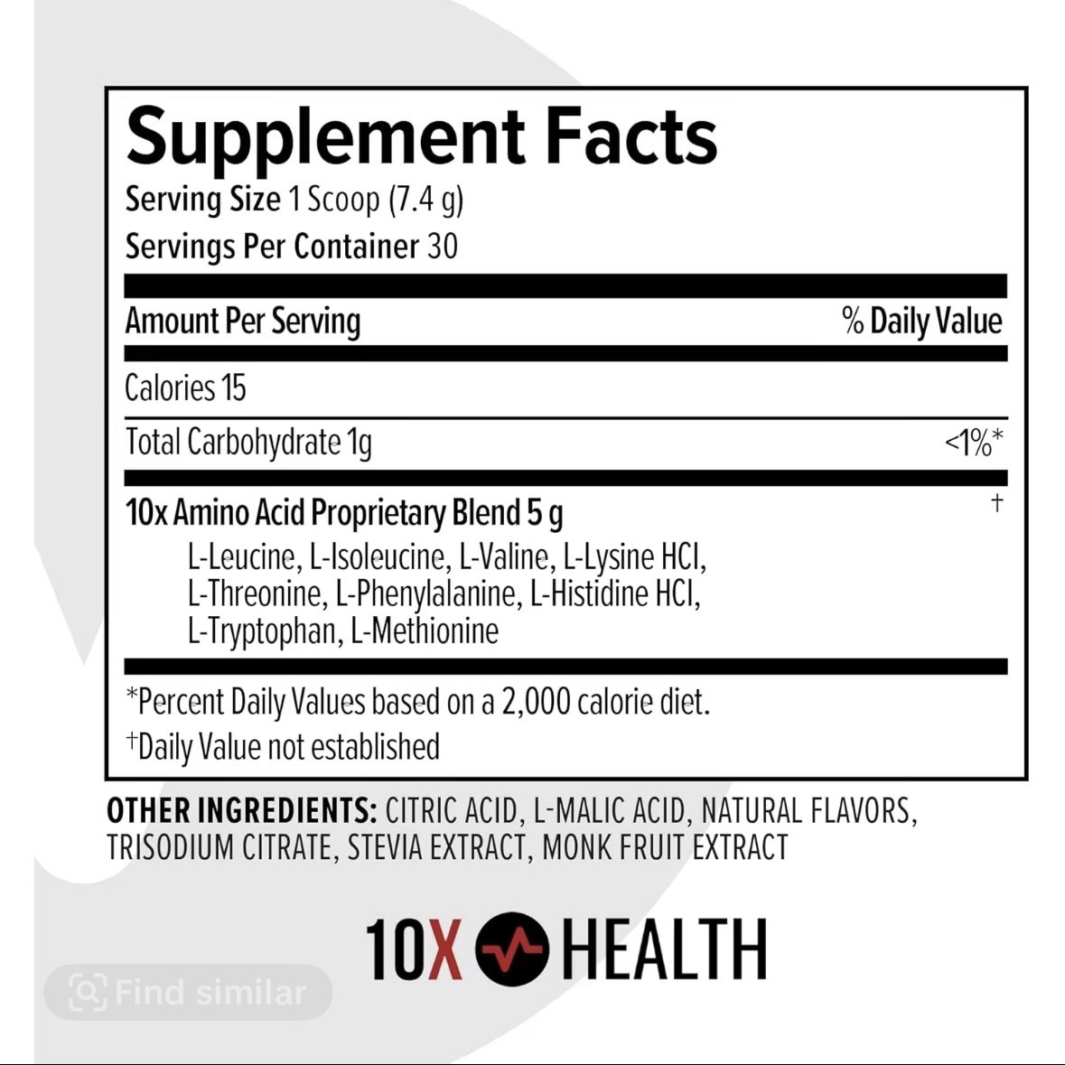 10X Amino Blend – Fruit Punch EAA + BCAA Powder