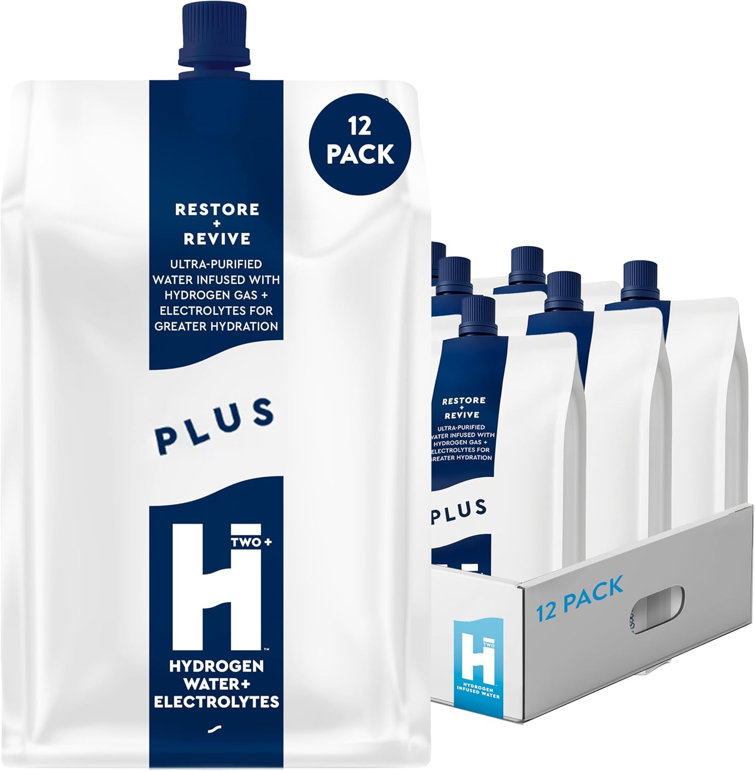 HTWO plus Molecular Hydrogen Water with Electrolytes, Original Unflavored, Sugar