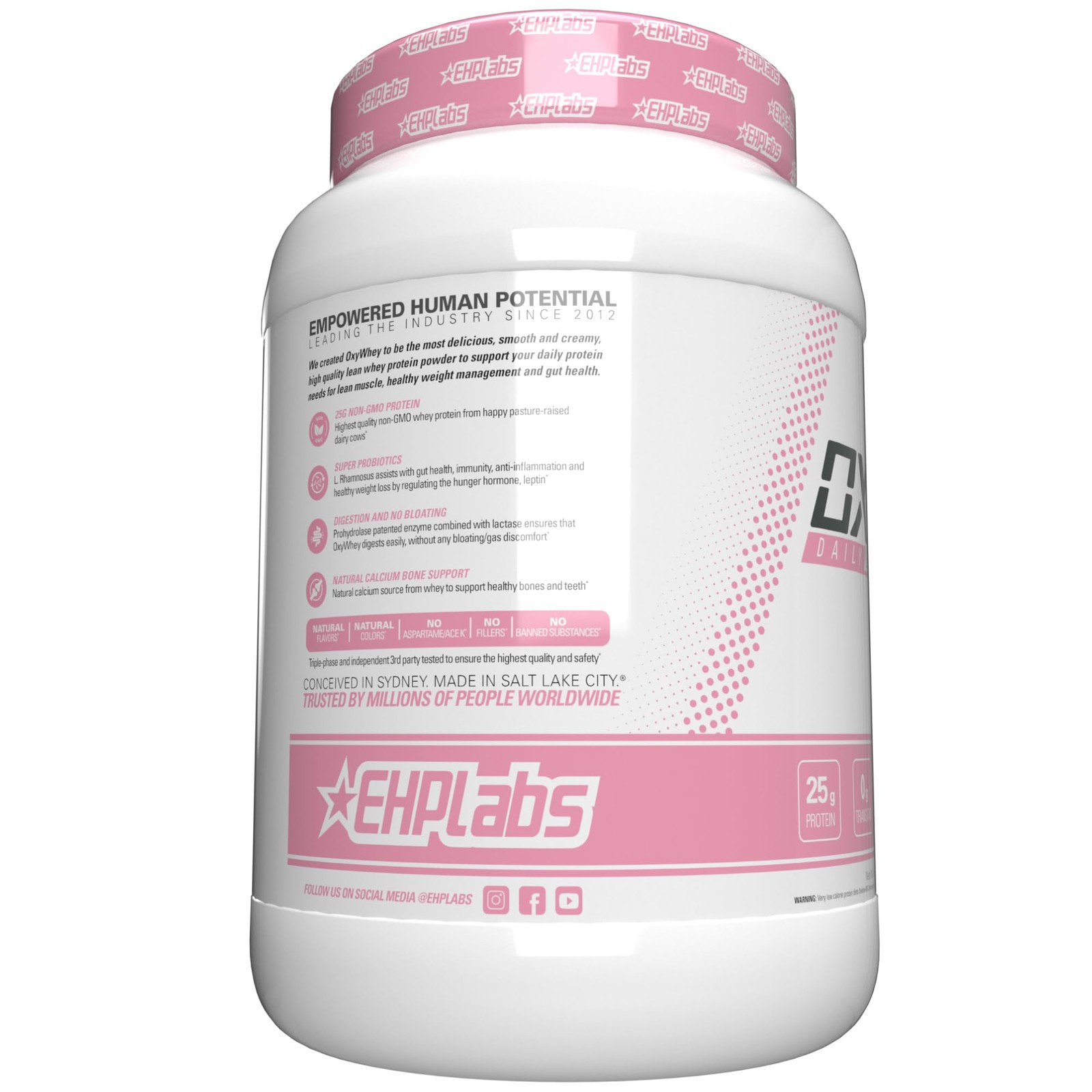 EHP Labs OxyWhey Whey Protein Isolate – 25g High Protein, Low Carb, Sugar Fre…