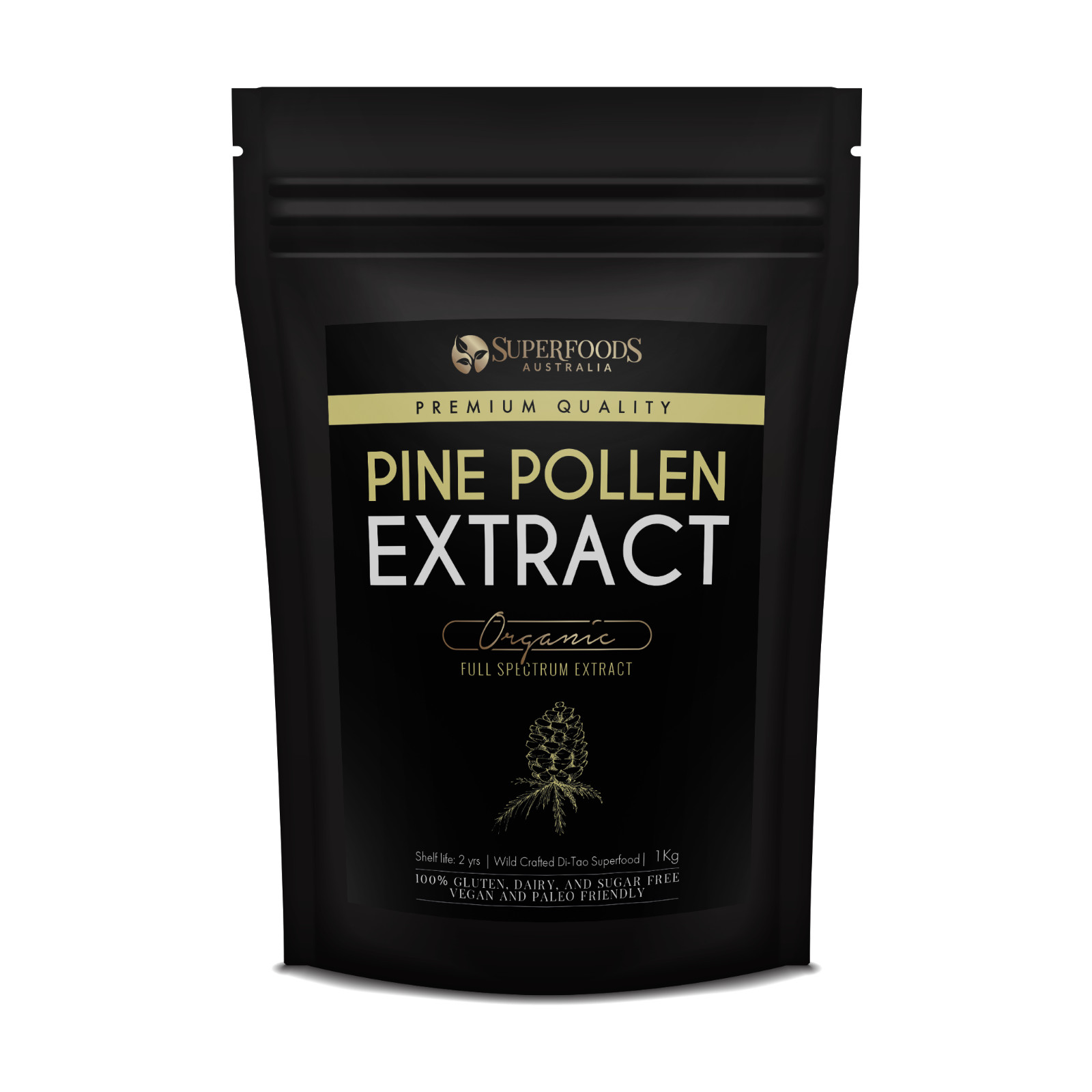 Pine Pollen 20:1 Extract Powder 50g – Wild Harvested Organic Super Extract