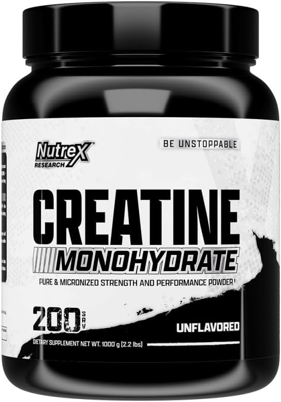 Nutrex Research Creatine Monohydrate Powder Unflavored Micronized Creatine