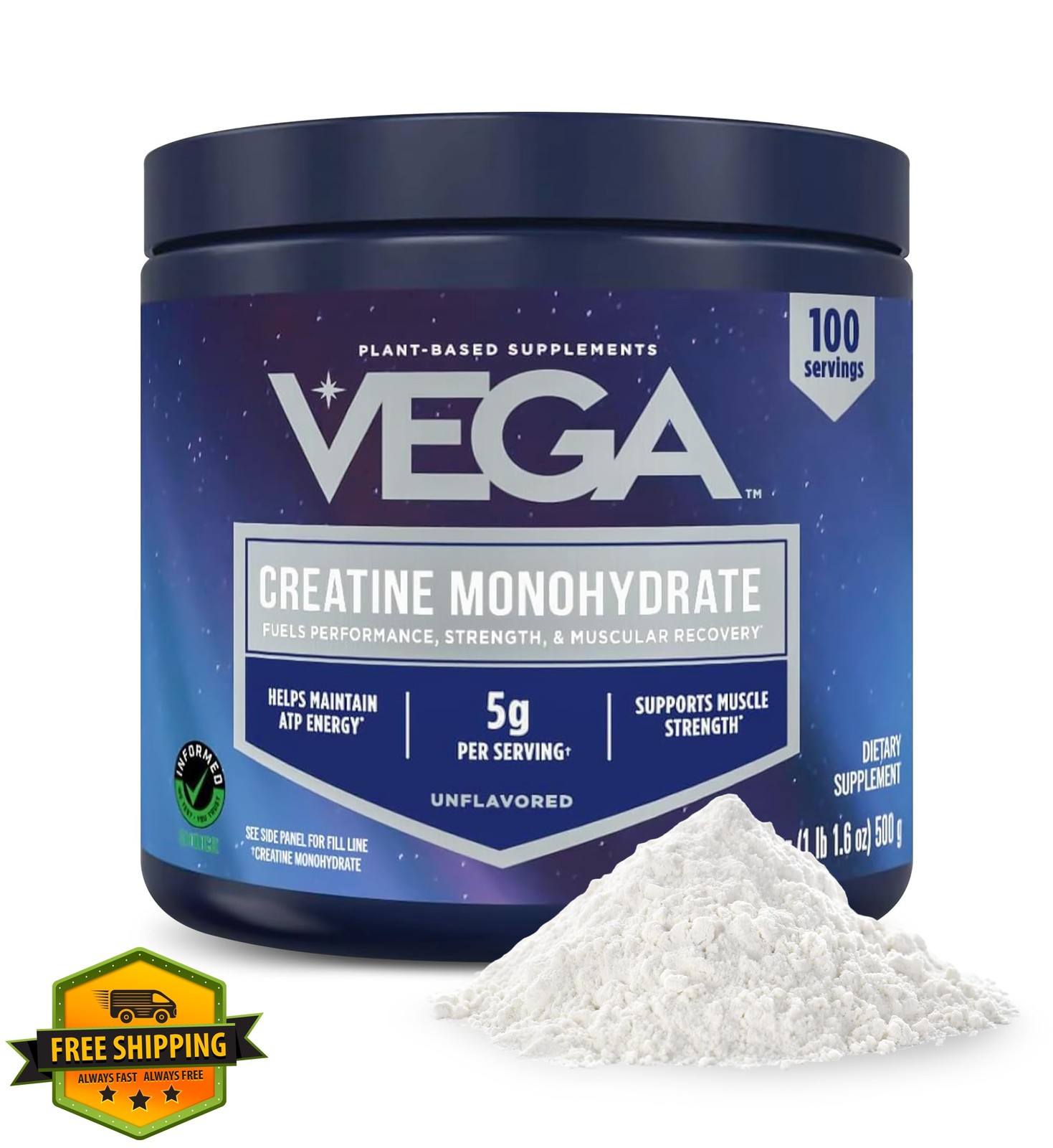 Vega Micronized Creatine Monohydrate 1.12lb