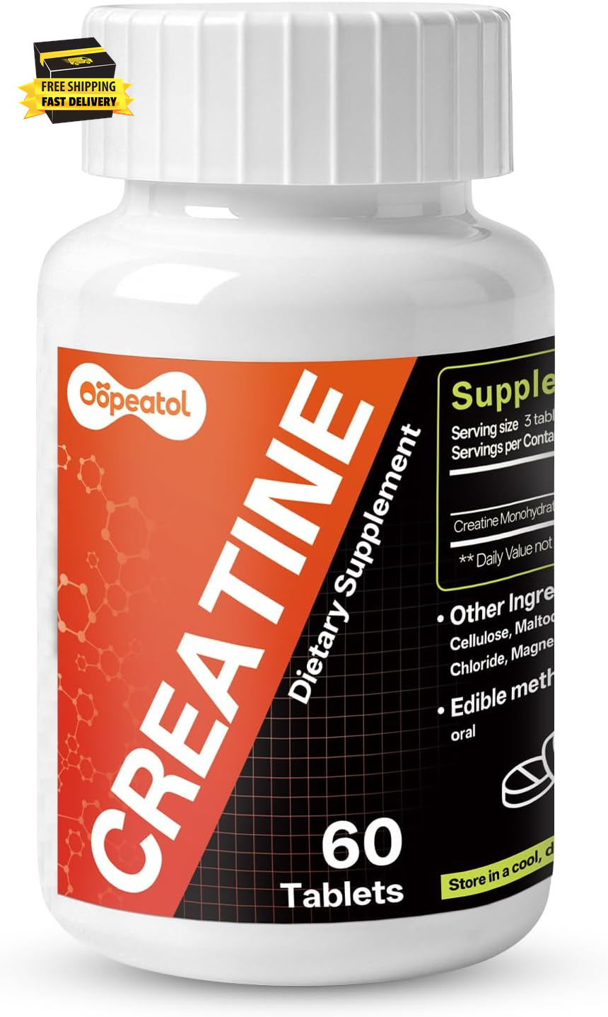 Creatine Monohydrate Chewable Tablets – 3.6G Creatine per Serving (3 Tablets), S