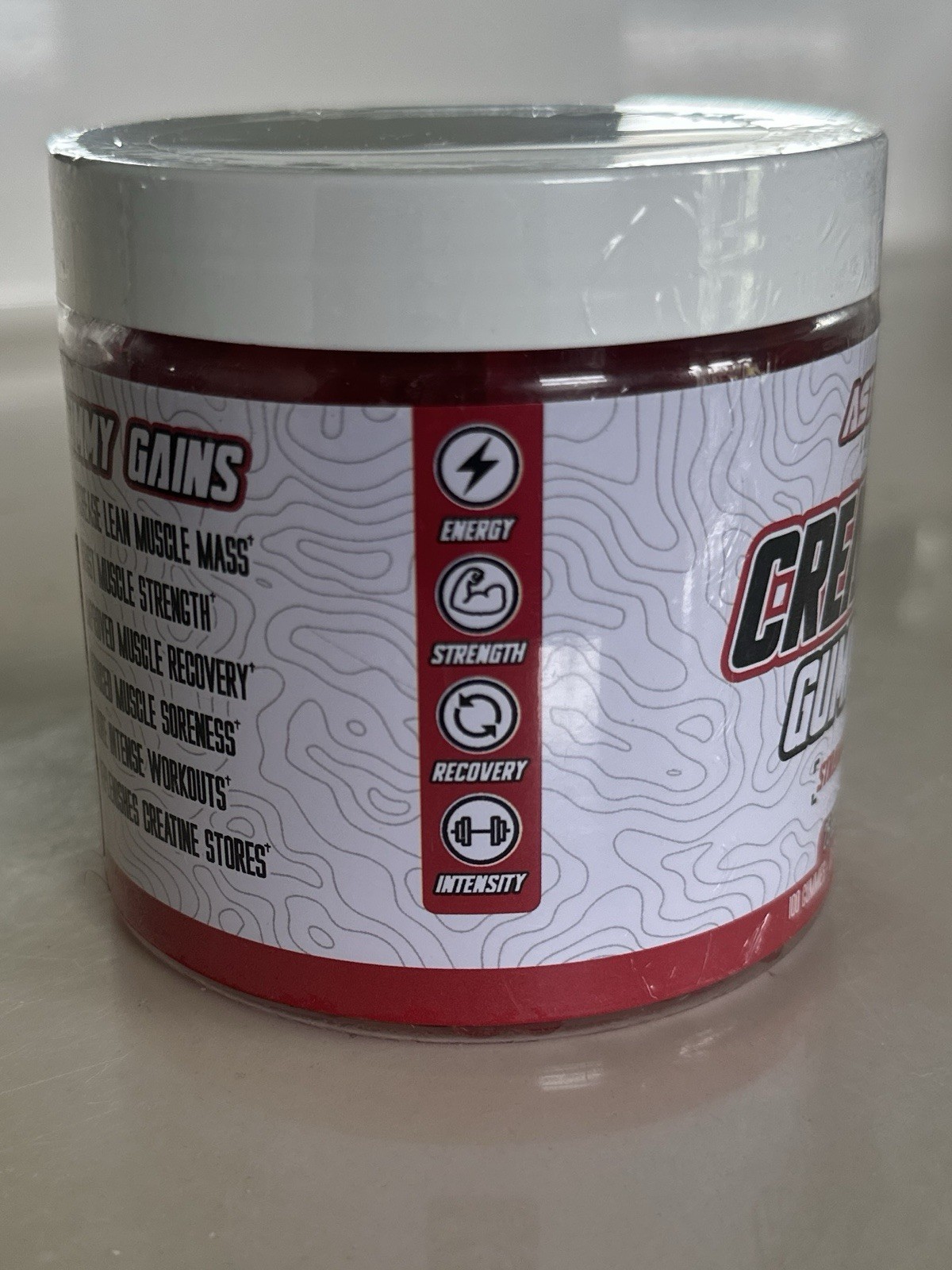 Creatine Monohydrate Gummies. Strawberry 1 Jar-100 Ct. Exp Date 7/17/2025
