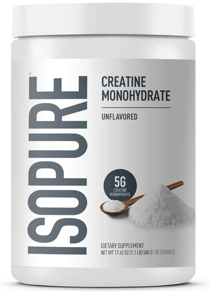 Isopure Creatine Monohydrate Powder 5g 100 Servings 1.1lb Unflavored EXP 02/28