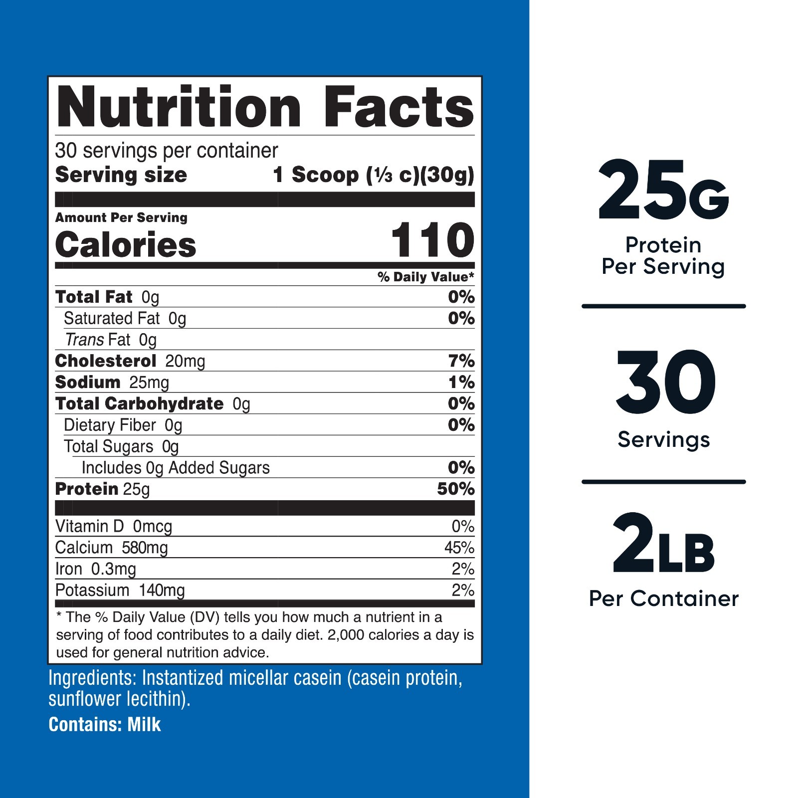 Nutricost Casein Protein Powder 2lb – Micellar Casein, Gluten Free, Non-GMO