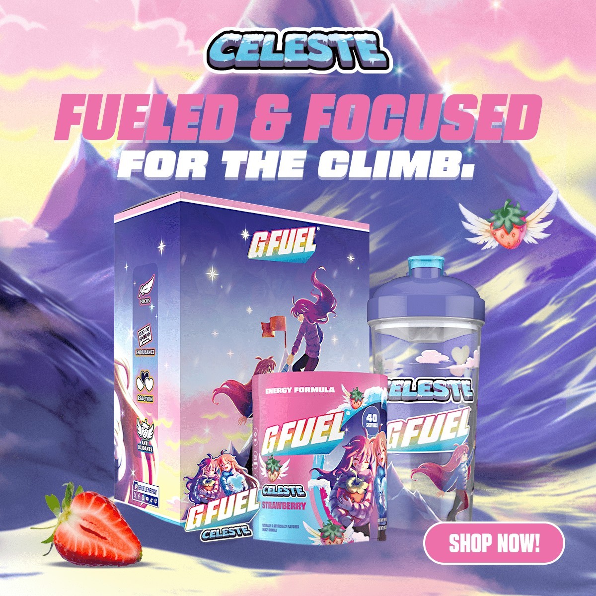 GFUEL – *NEW* Limited Edition Celeste Strawberry Collector’s Box