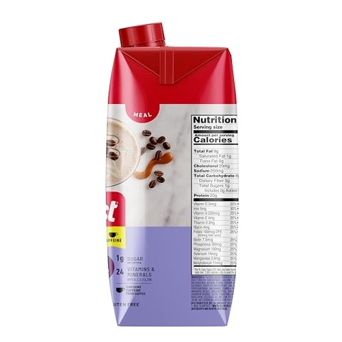 SlimFast Protein Shake with 11 Fl Oz (Pack of 12), Caramel Macchiato