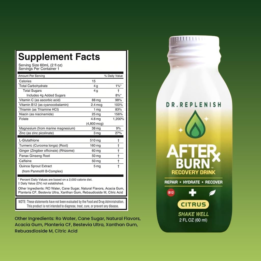 AFTERx Burn Recovery Drink | Citrus Flavor | Post-Workout 3pk. – 2oz