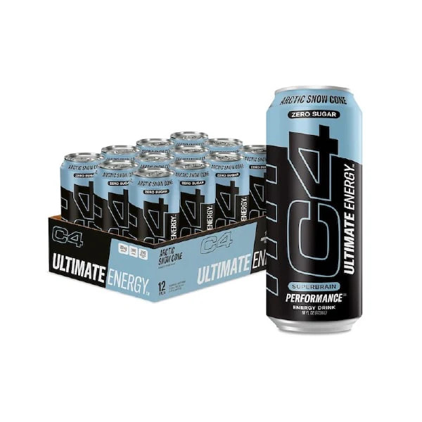 Cellucor C4 Ultimate Carbonated RTD Performance Drink – Arctic Snowcone