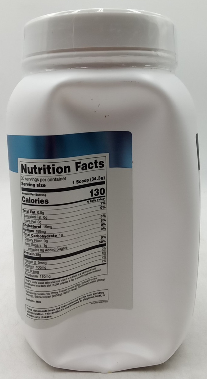 Transparent Labs Grass Fed Whey Protein Isolate French Vanilla Exp 2/26/28