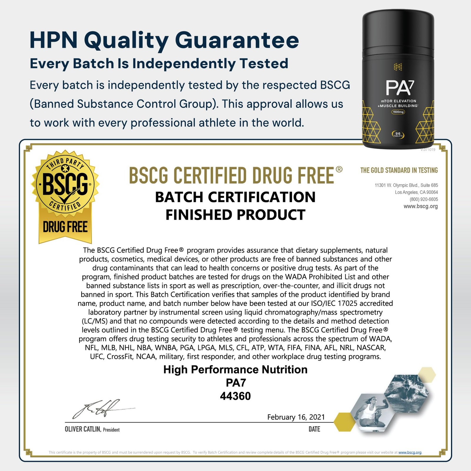 HPN PA(7) Phosphatidic Acid Muscle Builder Top Natural 96 Count (Pack of 1)