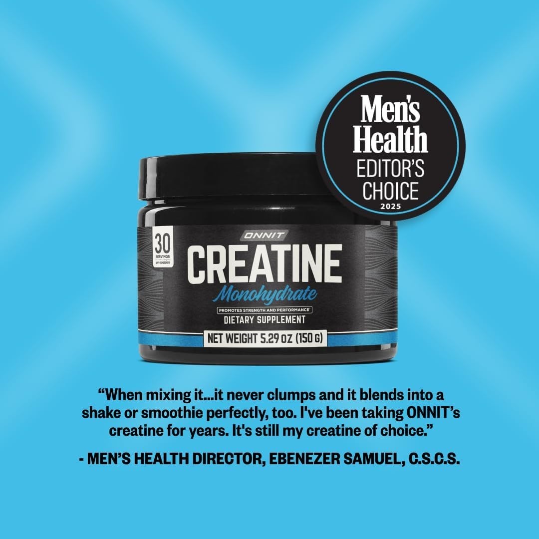 Onnit Creatine Monohydrate – 5g Per Serving (30 Tub), 5.29 Oz (Pack of 1) …
