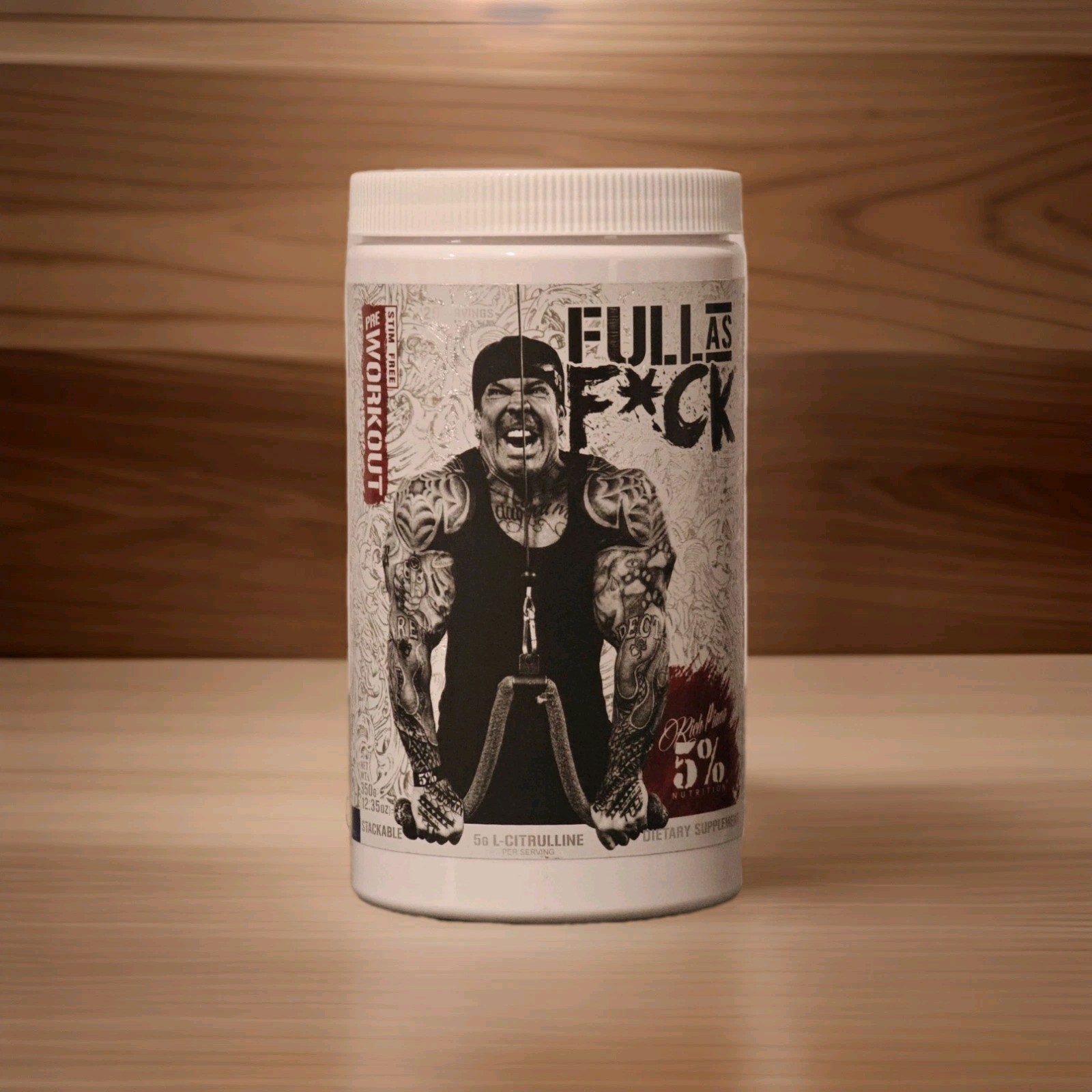 5% Nutrition Full AF Non-Stim Pre-Workout Fruit Punch 25 Servings