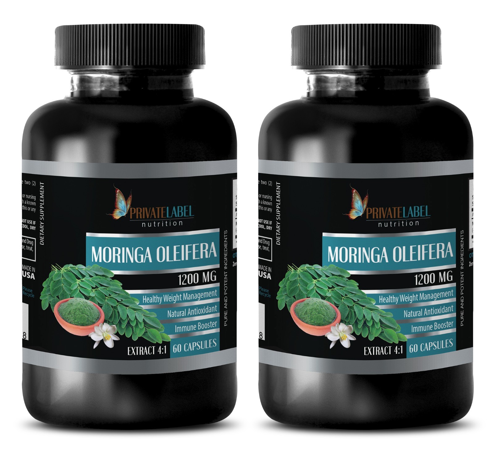 Antioxidant miracle – MORINGA OLEIFERA 1200 – Cardiovascular – 2 Bottles
