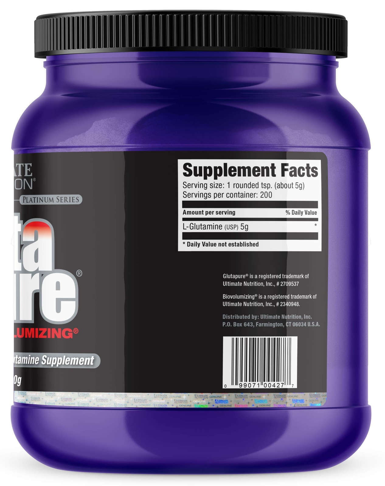 Ultimate Nutrition Glutapure 5000mg Biovolumizing, Muscle Recovery Supplements