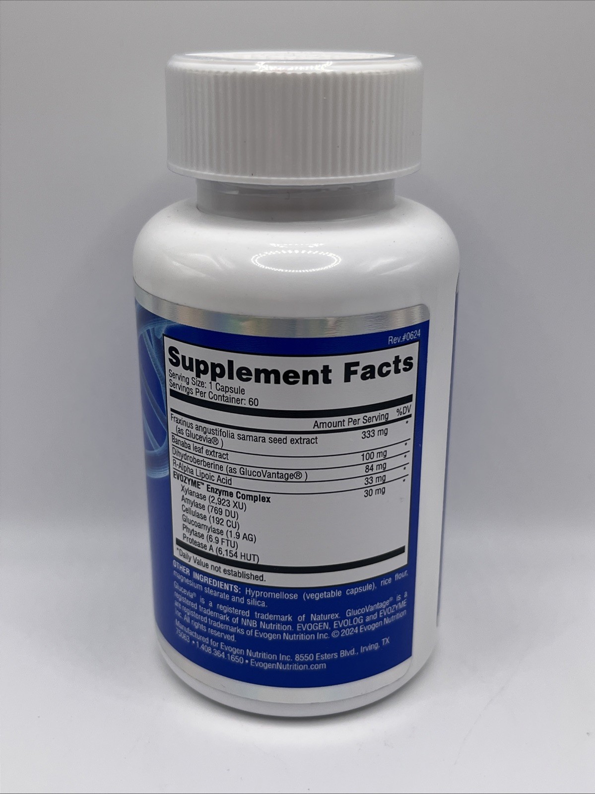 Evogen EVOLOG Elite Nutrient Partition Agent Digestion Glucose Muscle. EXP :9/26