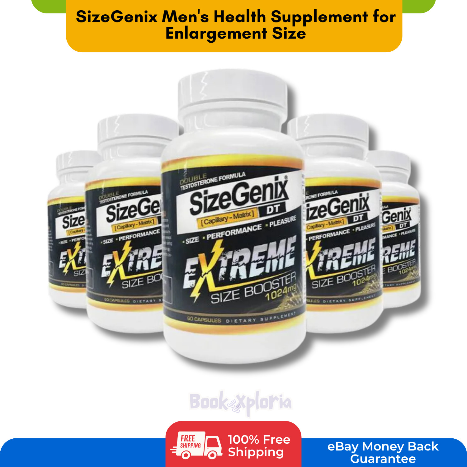 SizeGenix 60 Tabs Men’s Health Supplement for Enlargement Size SHIP FROM US FREE