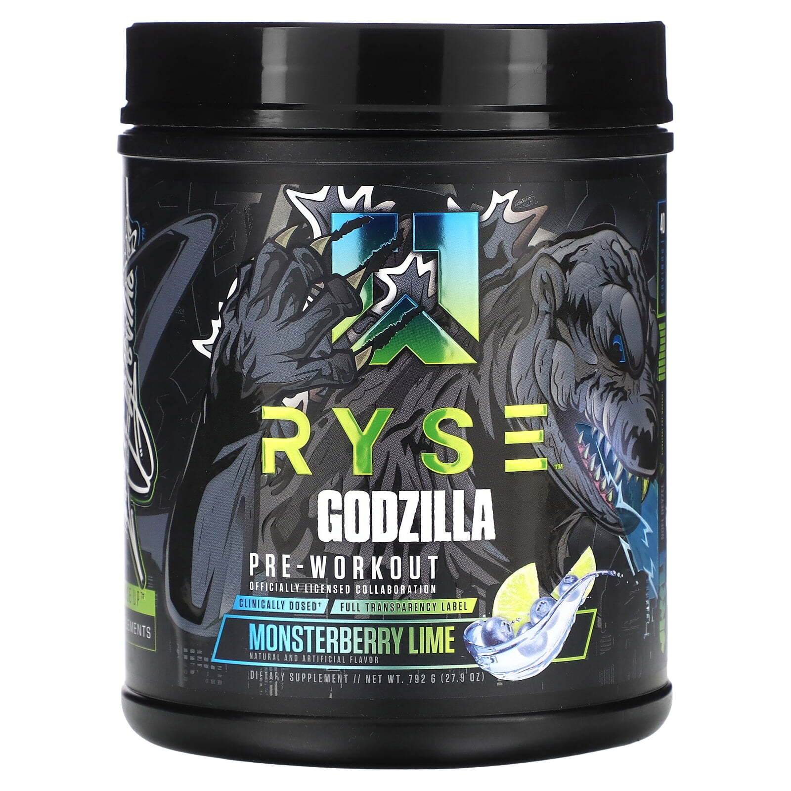 RYSE Godzilla Monsterberry Lime Exp: 02/2025 NO REFUNDS Pack of 2