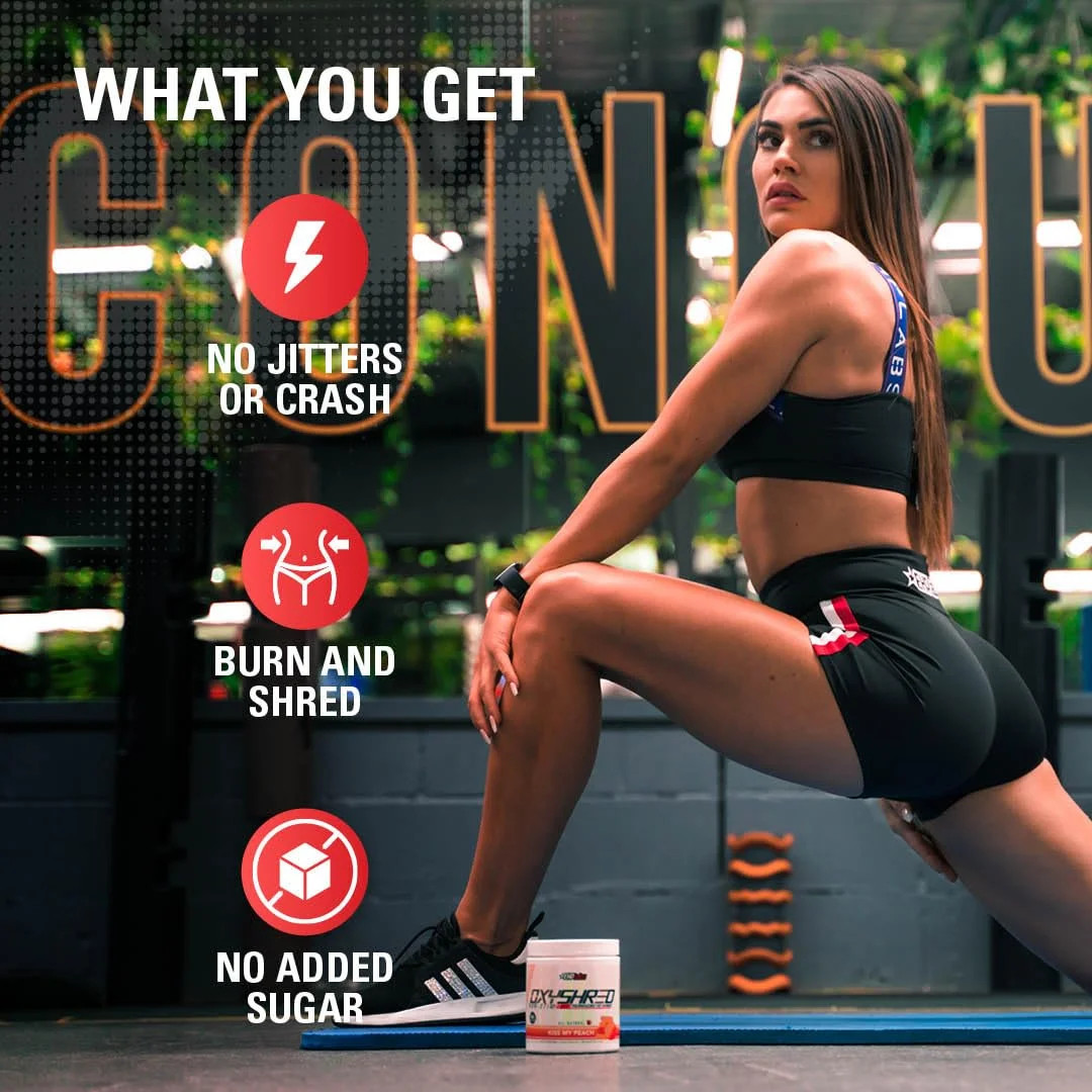 Oxyshred Non Stimulant Pre Workout Powder – Stim Free, Caffeine Free Preworkout