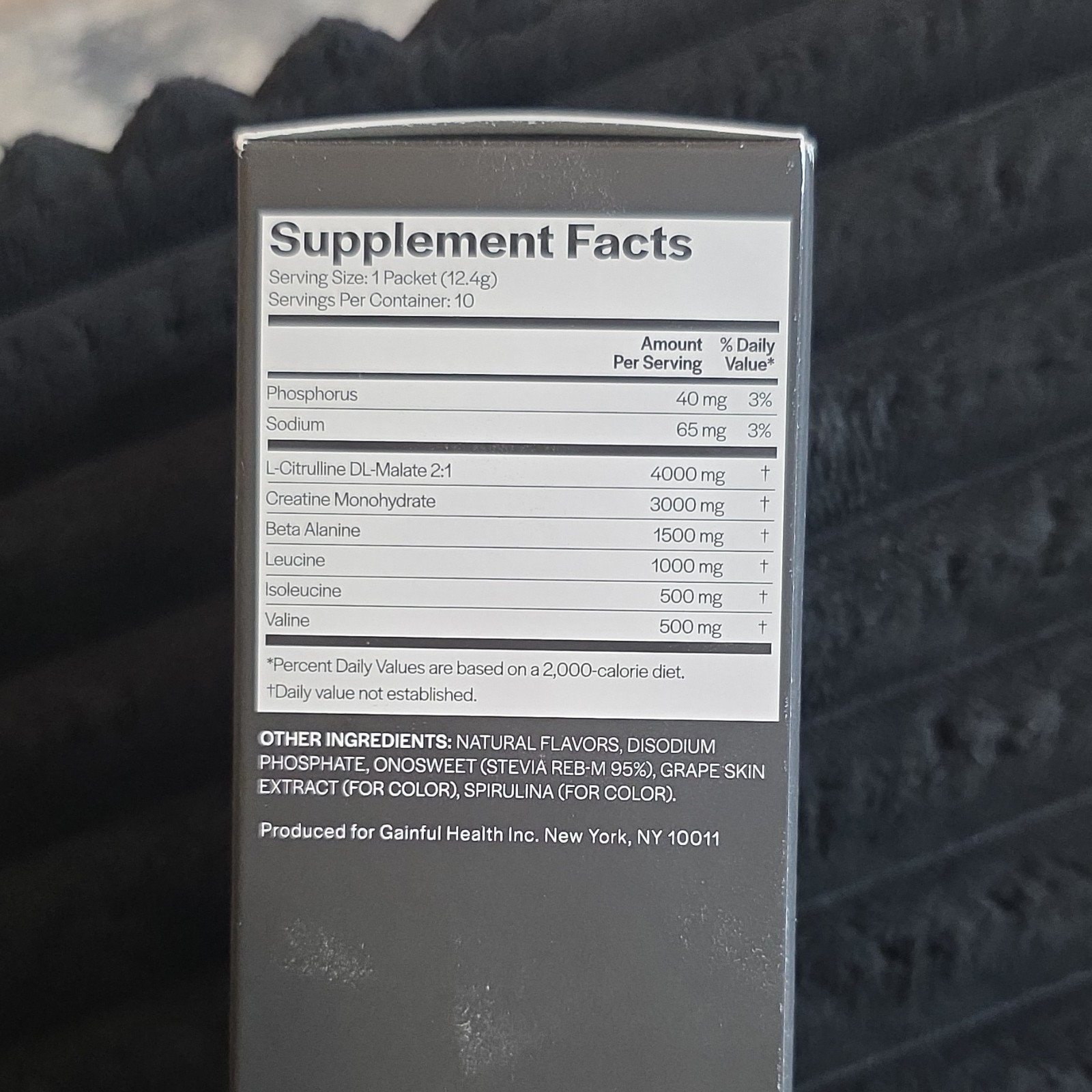 Gainful Caffeine Free Pre-Workout Wild Berry Powder 4.4 oz Exp 05/2026