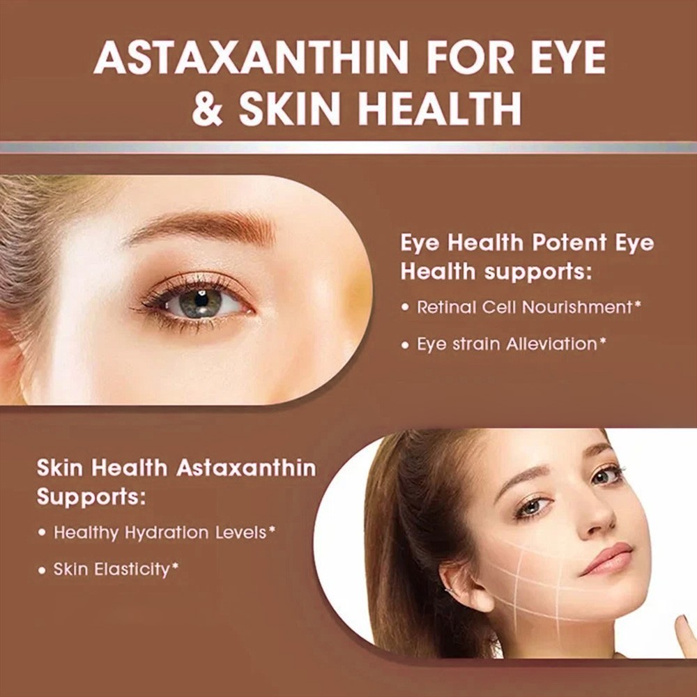 Liposomal Astaxanthin Supplement,120 Capsules,Joint,Eye,Skin And Immune