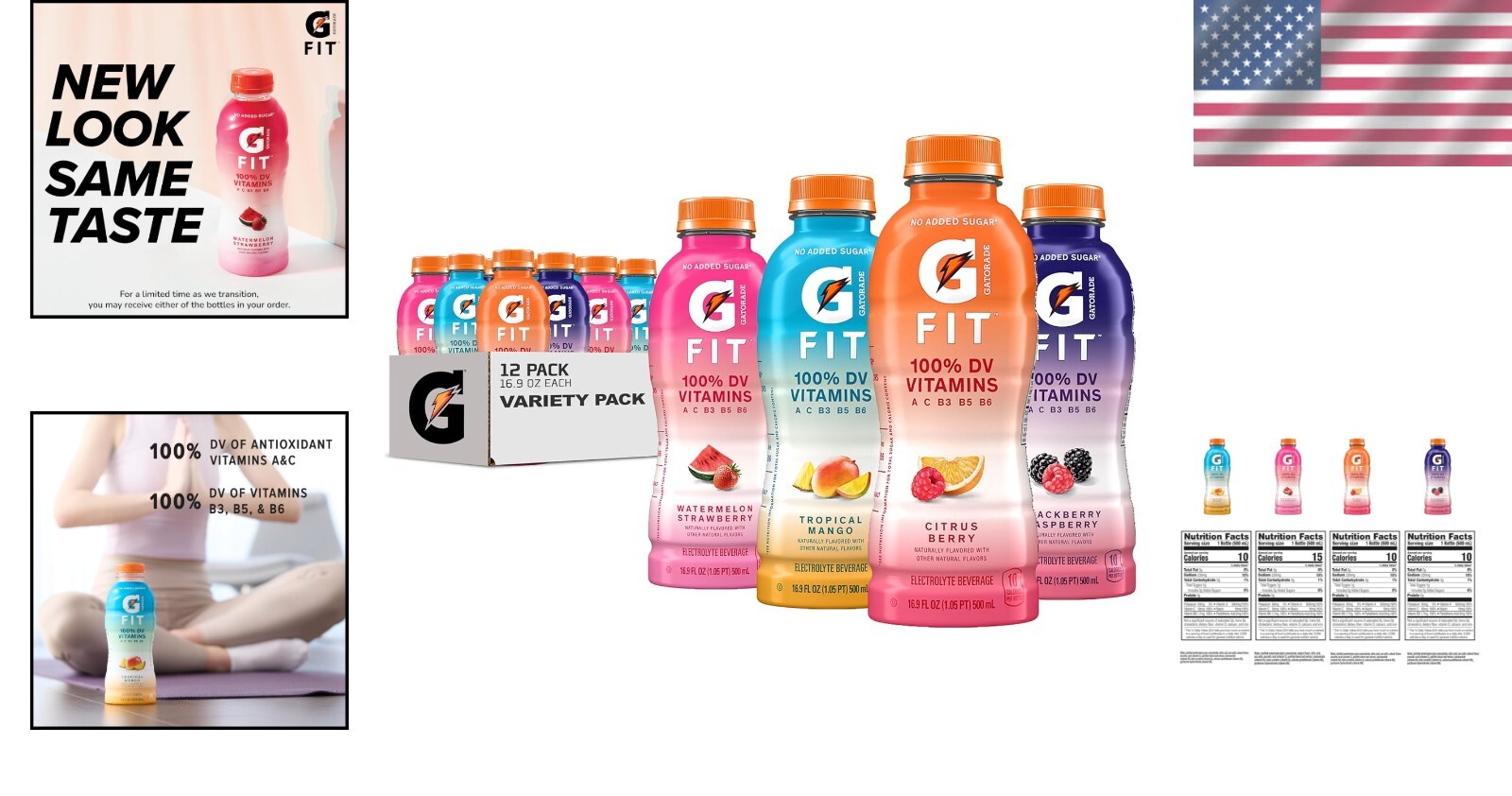 Refreshing Fit Electrolyte Beverage – 16.9 Oz, Sugar-Free, Vitamin A & C Boost
