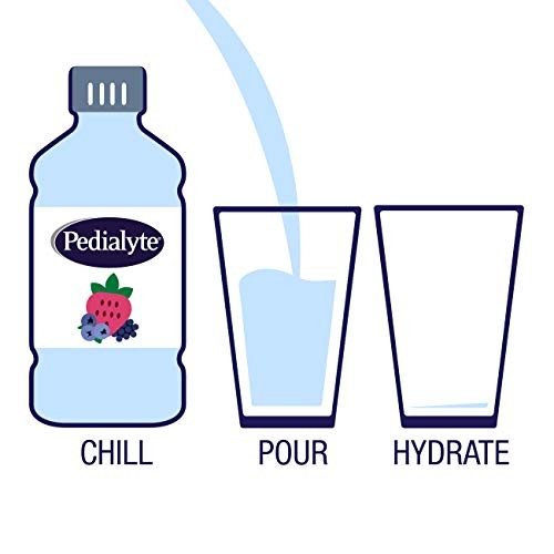 Pedialyte Electrolyte Water with Zero Sugar, 1 l (Pack of 1) Berry Frost