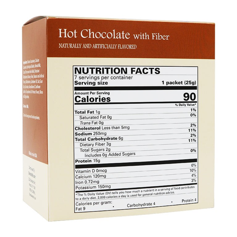 BariatricPal 15g Protein Hot Drink – Hot Chocolate with Fiber (Aspartame Free)