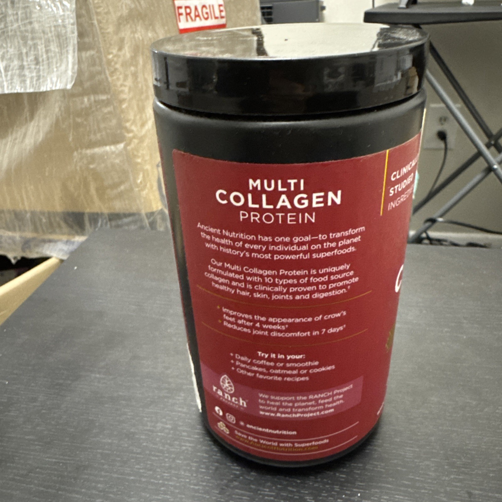 Ancient Nutrition Multi Collagen Protein Chocolate 10oz 24 Servings Exp 3/27