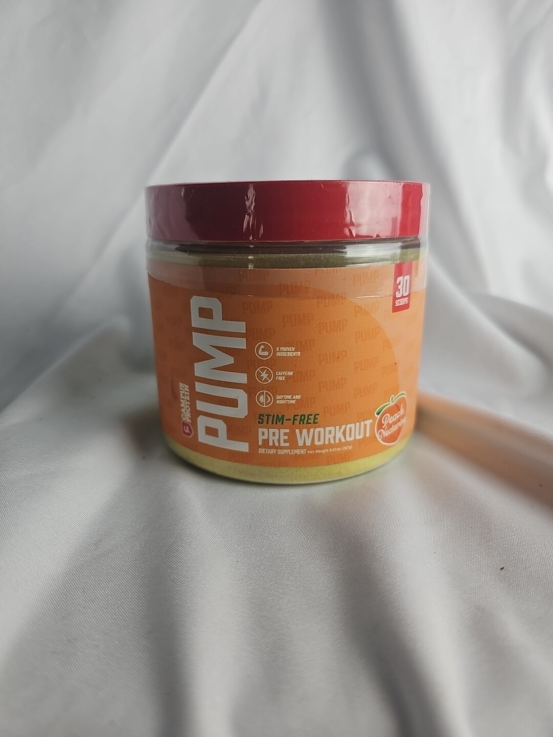 Campus Protein Pump Pre-workout Peach Nectarine 30 Servings Each Exp 12/24