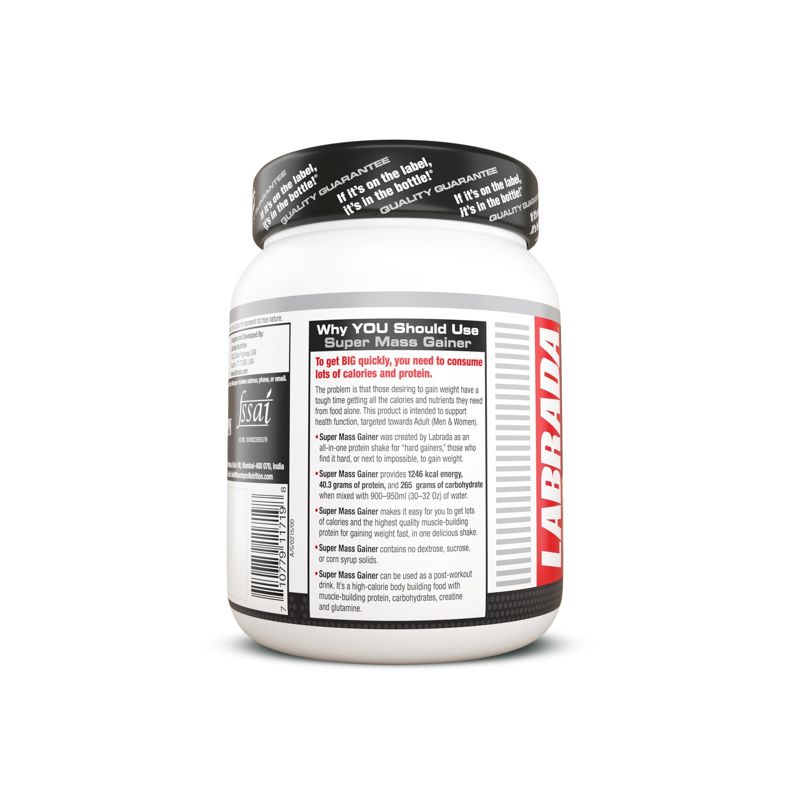 Labrada Super Mass Gainer High Calorie Protein Powder Chocolate 1kg