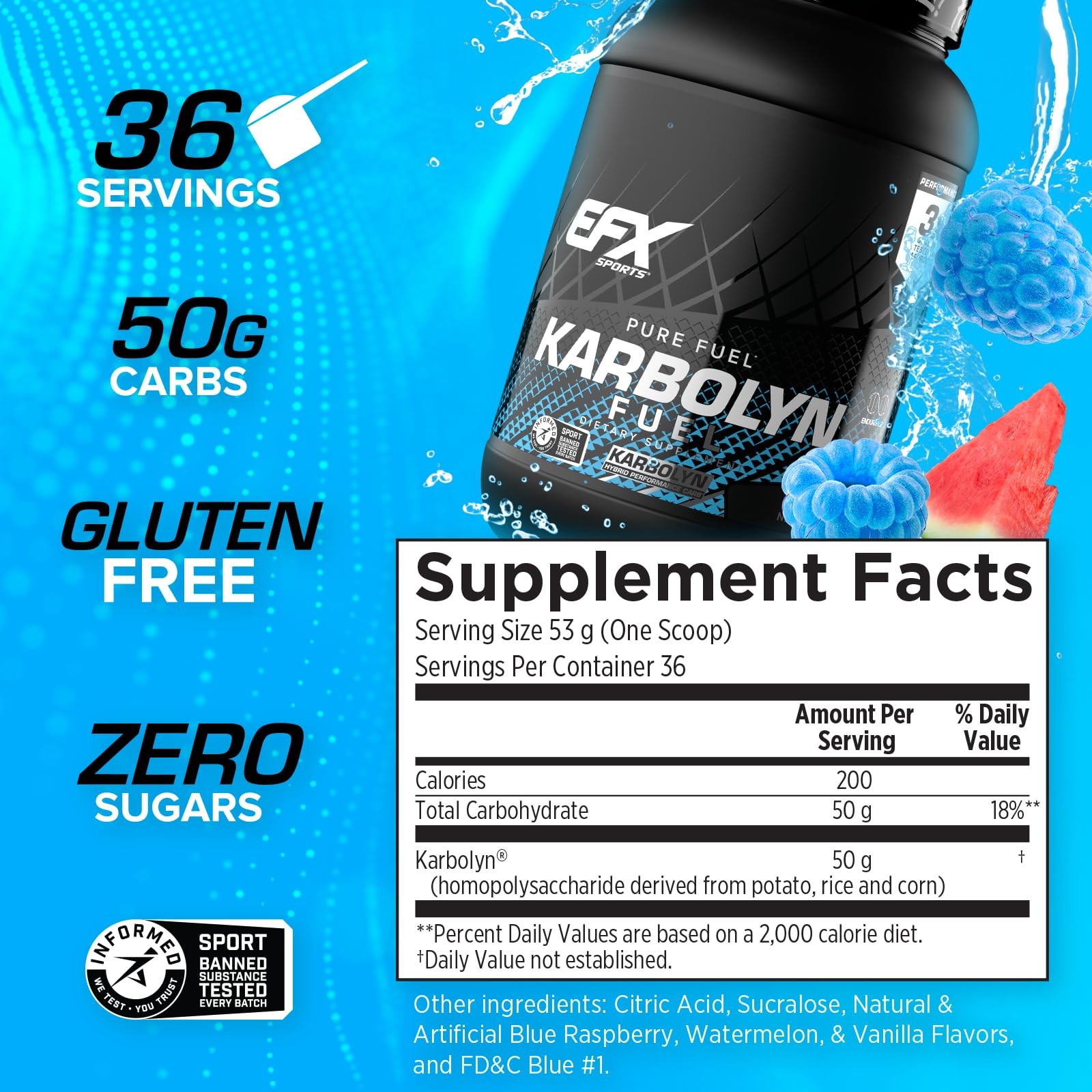 EFX Sports Karbolyn Fuel | Fast-Absorbing Carbohydrate Powder | Carb Load Sus…