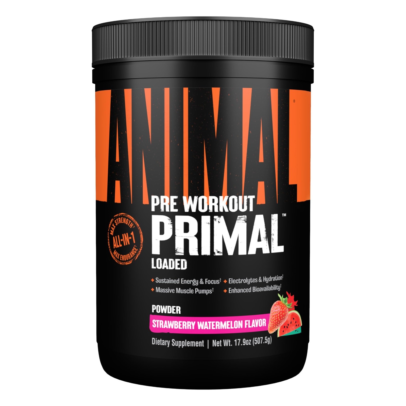 Hydration & Preworkout Powder with Beta Alanine, Caffeine, Electrolytes – Strawb