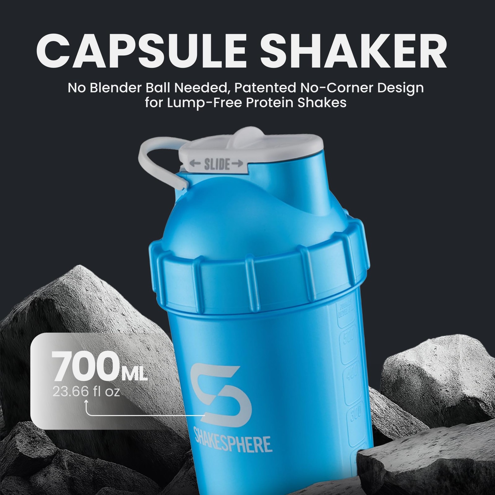 Shakesphere Tumbler Protein Shaker Bottle And Smoothie Cup 24 Oz – Bladeless